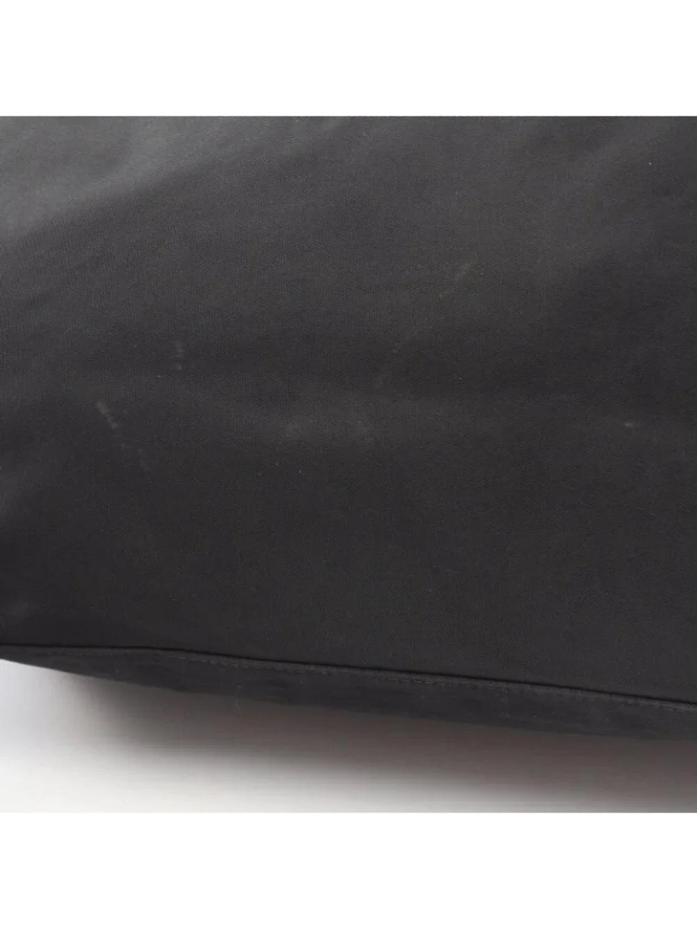 Prada Tote Triangle Logo Black Nylon Saffiano Leather